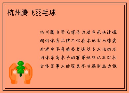 杭州腾飞羽毛球